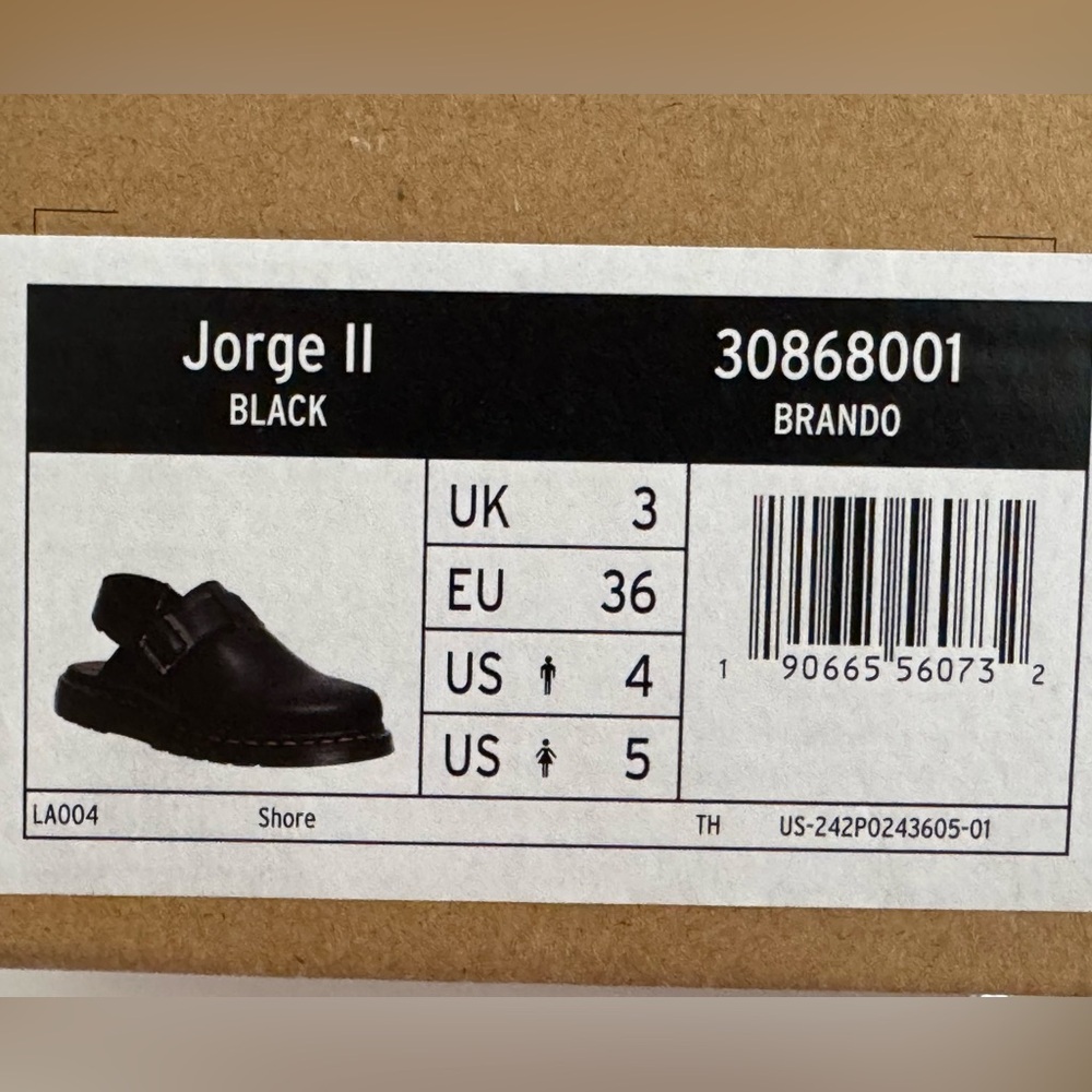 Brand New Dr. Martens Jorge II Leather Slingback Mule.  Women's size 5 - Picture 5 of 6